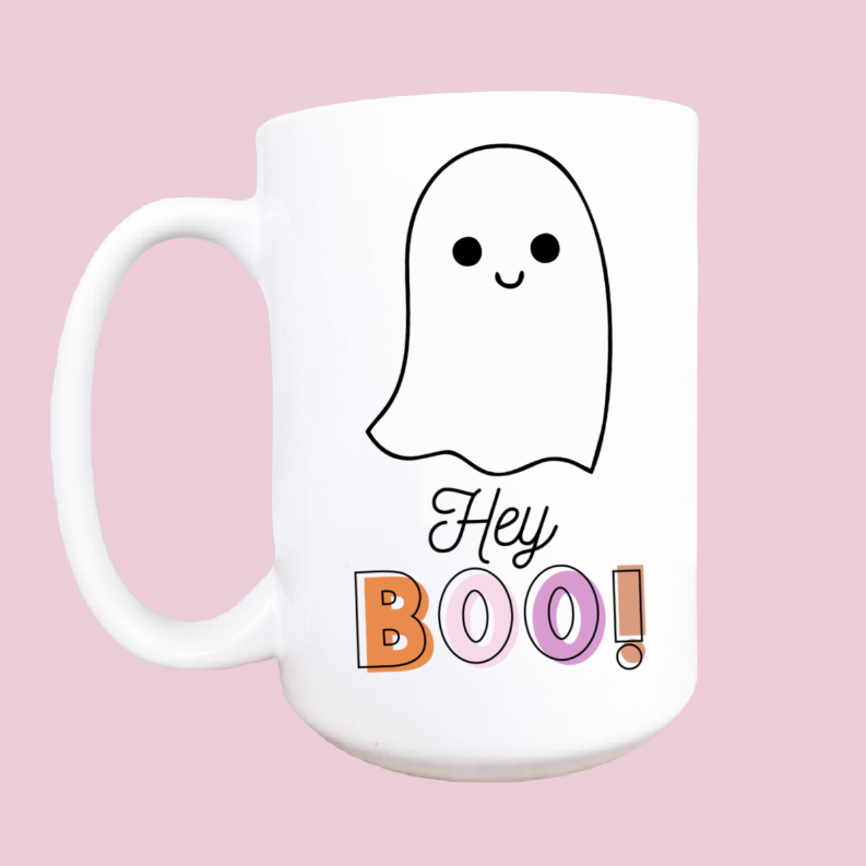 Hey boo ceramic coffee mug