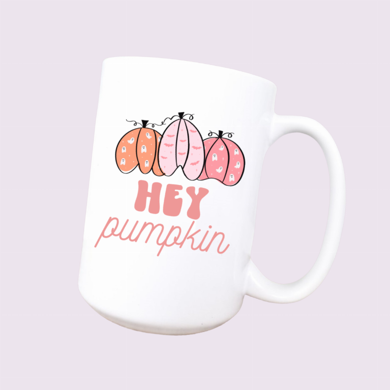 Hey pumpkin ceramic coffee mug