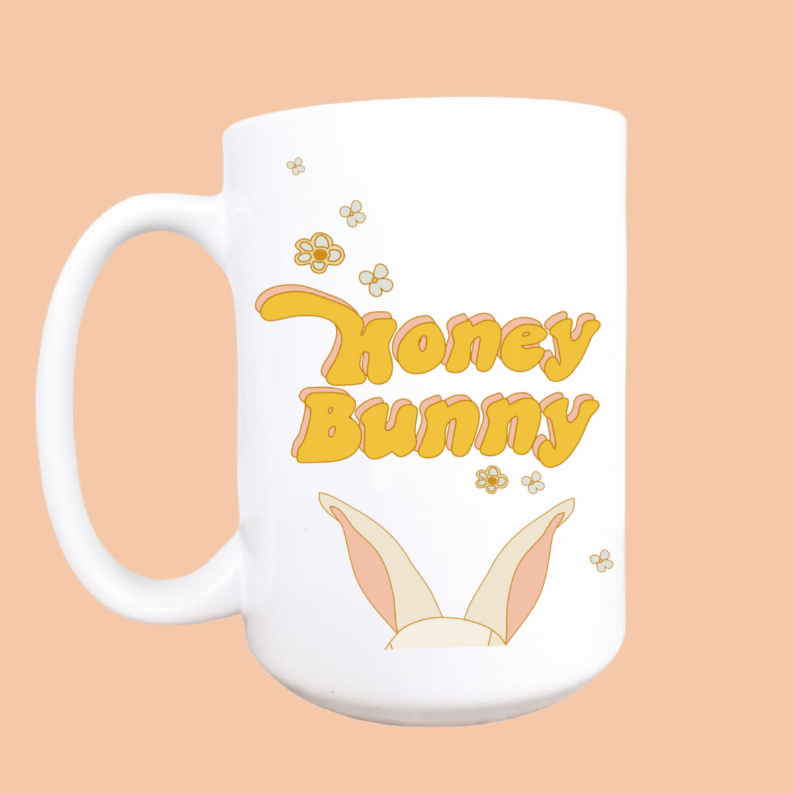 Honey bunny ceramic coffee mug