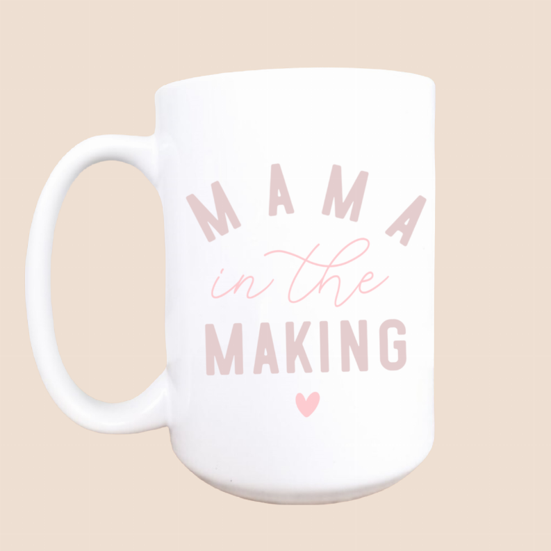 Mama in the making ceramic coffee mug