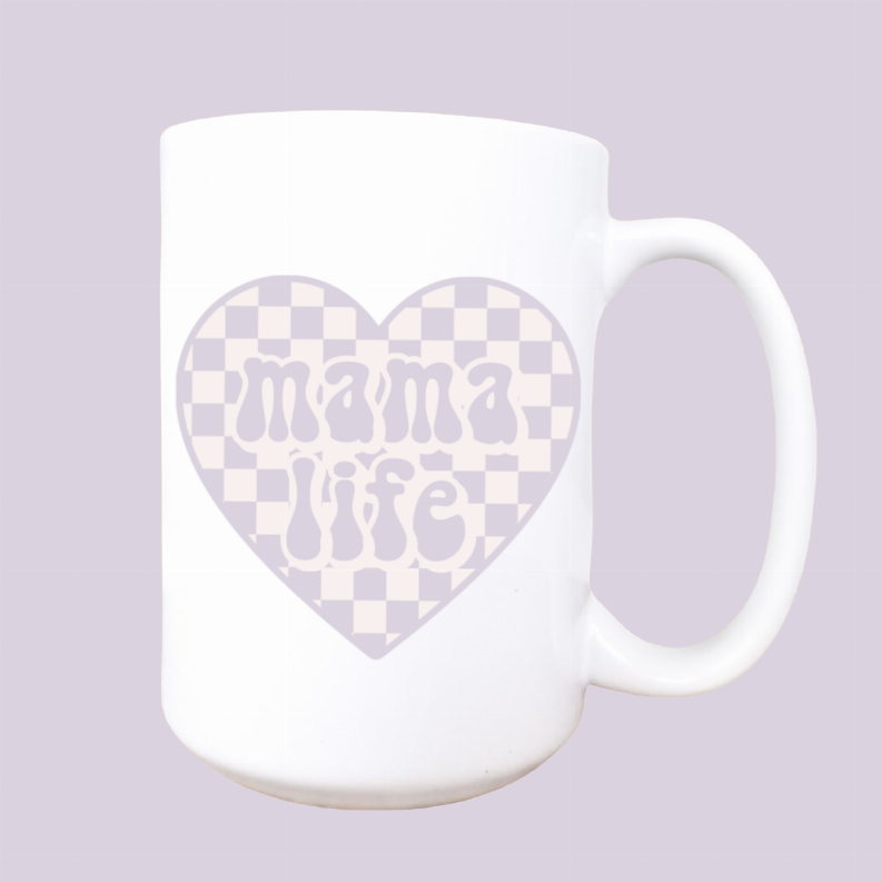 Mama life ceramic coffee mug