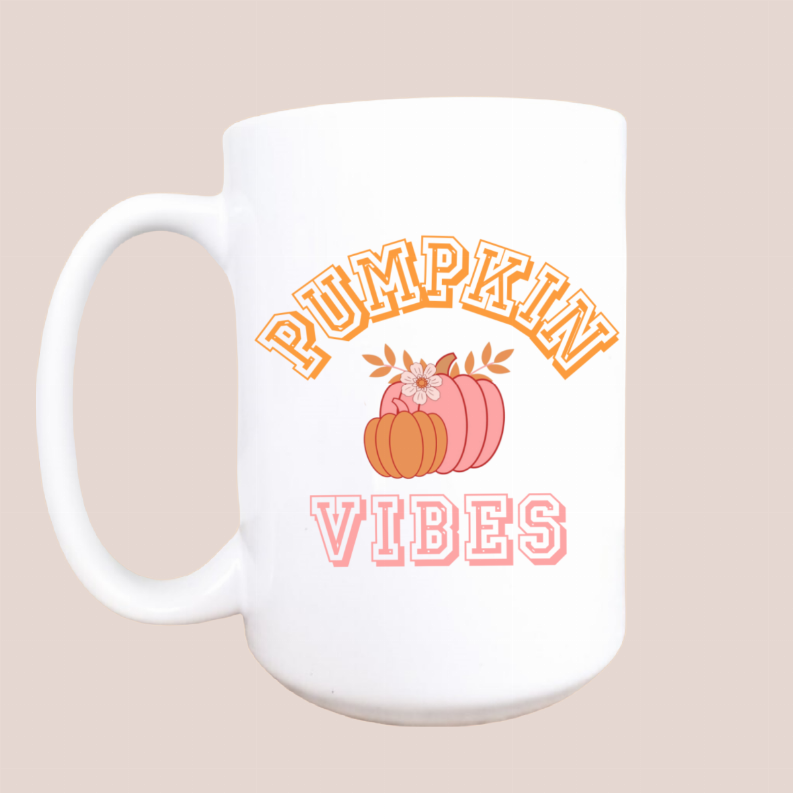 Pumpkin season ceramic coffee mug