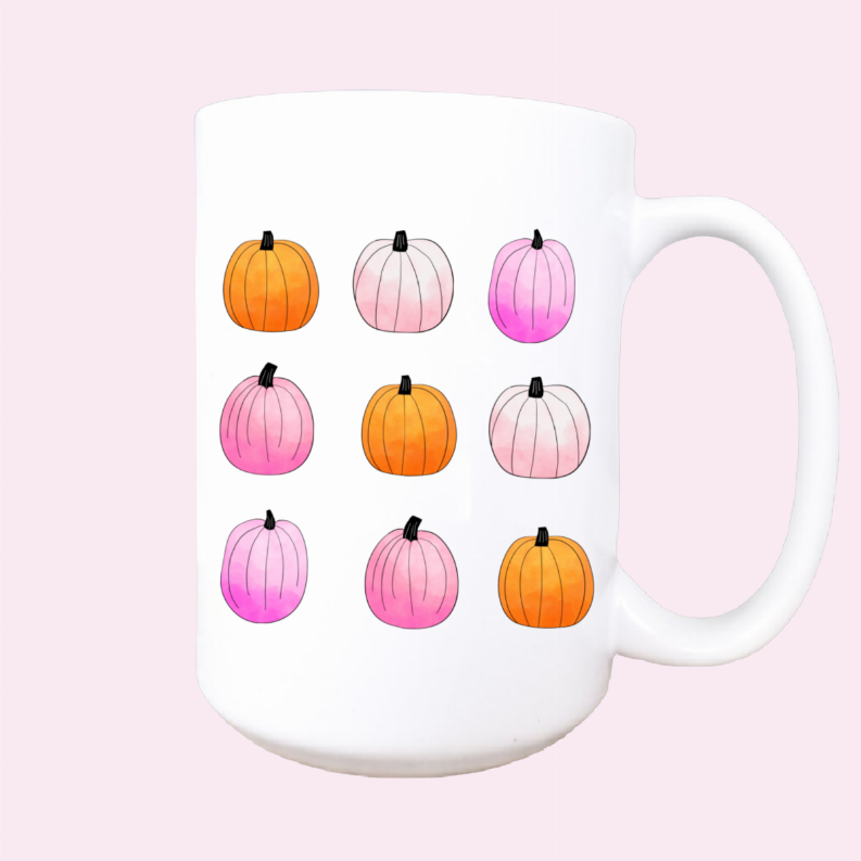 Pumpkins ceramic coffee mug