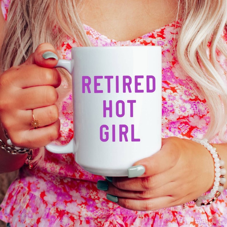 Retired hot girl ceramic coffee mug
