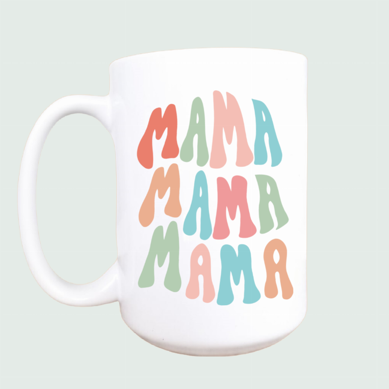 Retro mama ceramic coffee mug