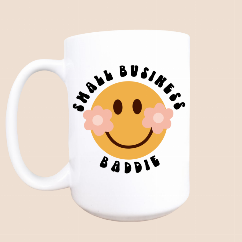 Small business baddie ceramic coffee mug