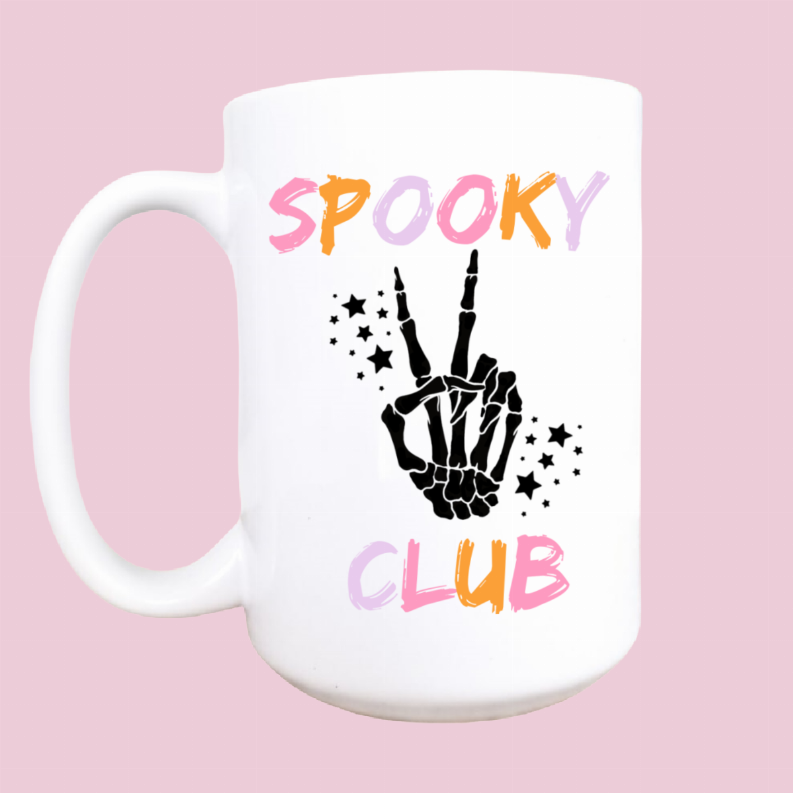 Spooky club ceramic coffee mug