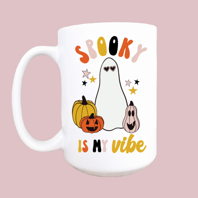 Spooky is my vibe ceramic coffee mug