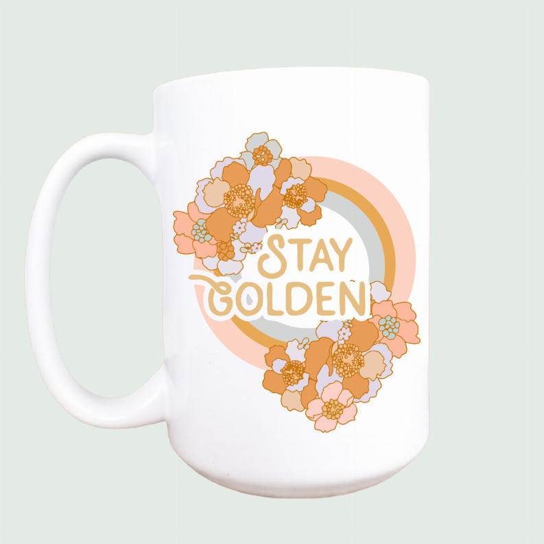 Stay golden ceramic coffee mug