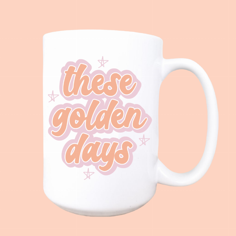 These golden days ceramic coffee mug
