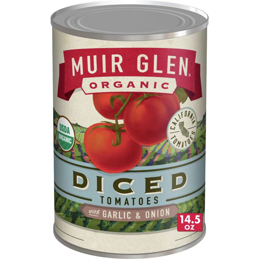 Muir Glen Diced Garlic & Onion Tomato (12x14.5 Oz)