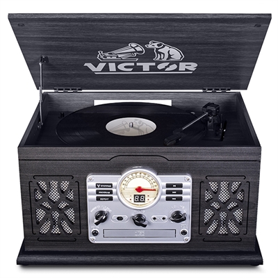 VICTOR VWRP-3800-GR STATE 8 IN 1 THREE SPEED TURNTABLE
