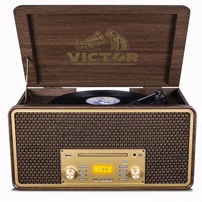 VICTOR VWRP-5000-ES MONUMENT 8 IN 1 WOOD MUSIC CENTER