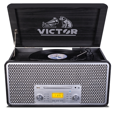 VICTOR VWRP-5000-GR MONUMENT 8 IN 1 THREE SPEED TURNTABLE