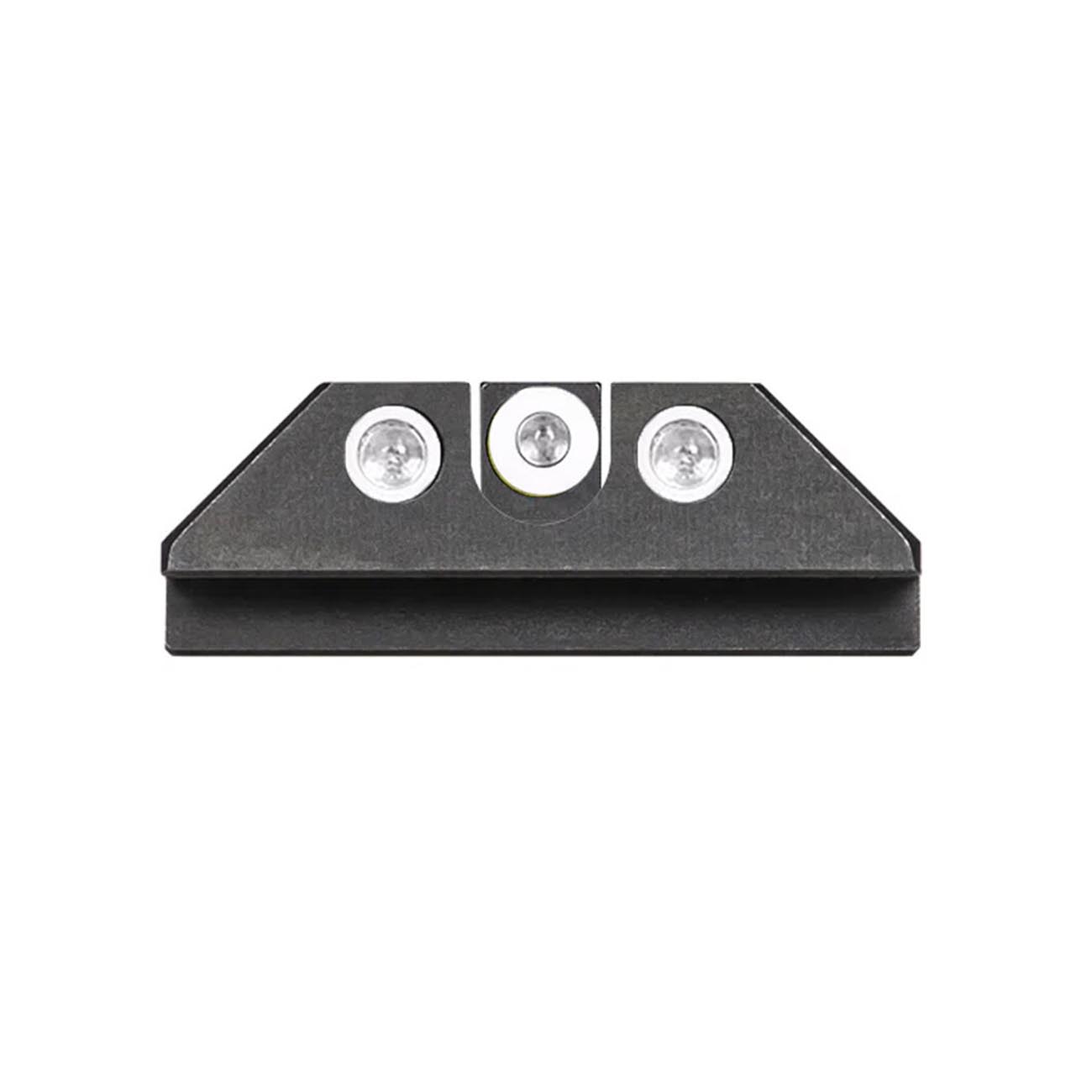 Night Fision Tritium Night Sights for Glock 42/43/43X - White Front Ring/U-Notch White Rear Rings
