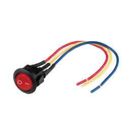 Nippon mini rocker switch with 6" lead wire red color LED