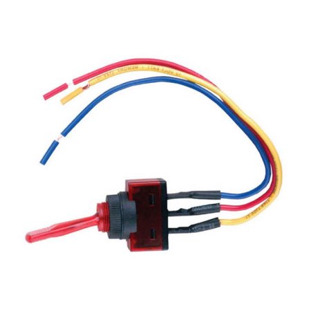Nippon illuminated toggle switch with 6" lead wire red