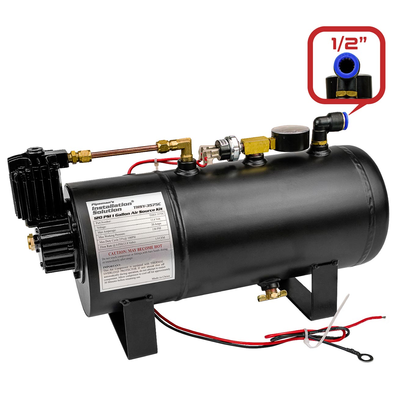 Installation Solutions 120 PSI 1 Gallon Air Source Kit