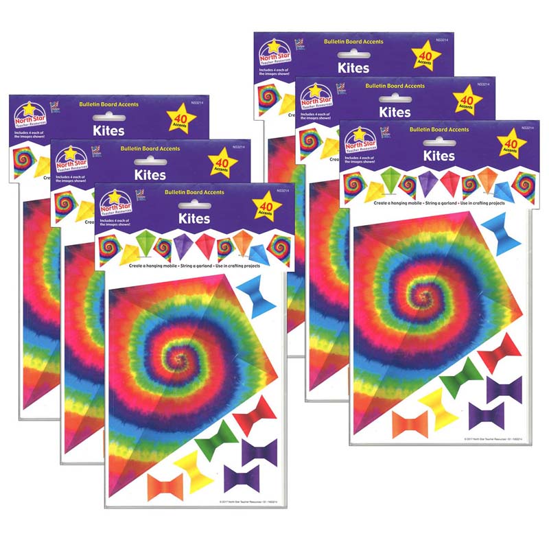 Bulletin Board Accents, Kites - Soar To Your Potential, 40 Per Pack, 6 Packs