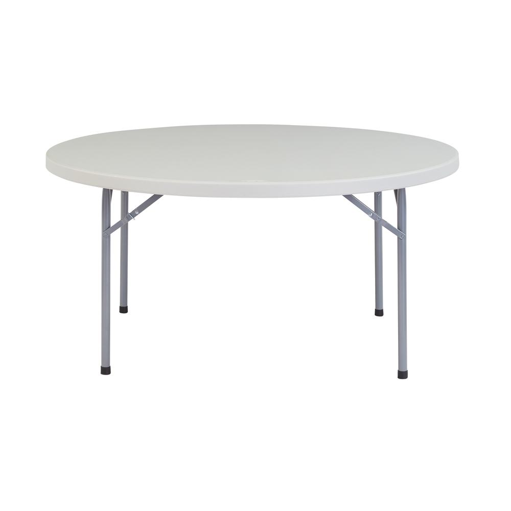 NPS 60" Heavy Duty Round Folding Table, Speckled Grey