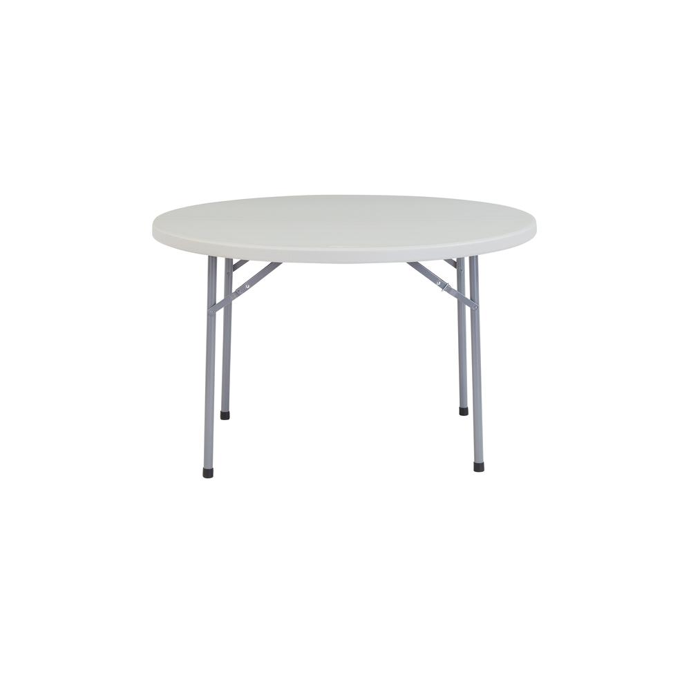NPS 48" Heavy Duty Round Folding Table, Speckled Grey