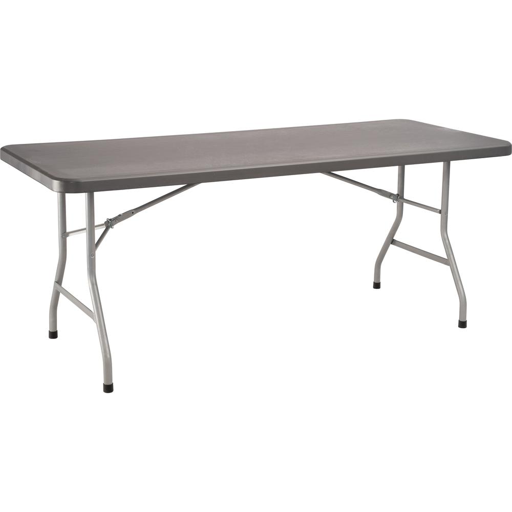 NPS 30" x 72" Heavy Duty Folding Table, Charcoal Slate