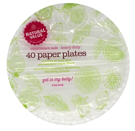 Natural Value Rcy Paper Plate 9 In (24x40CNT )
