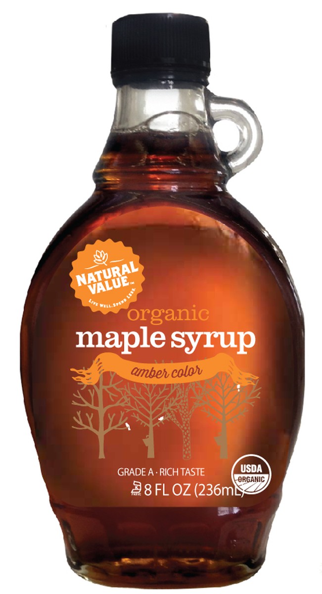 Natural Value Dark Amber Maple Syrup (12x8Oz)