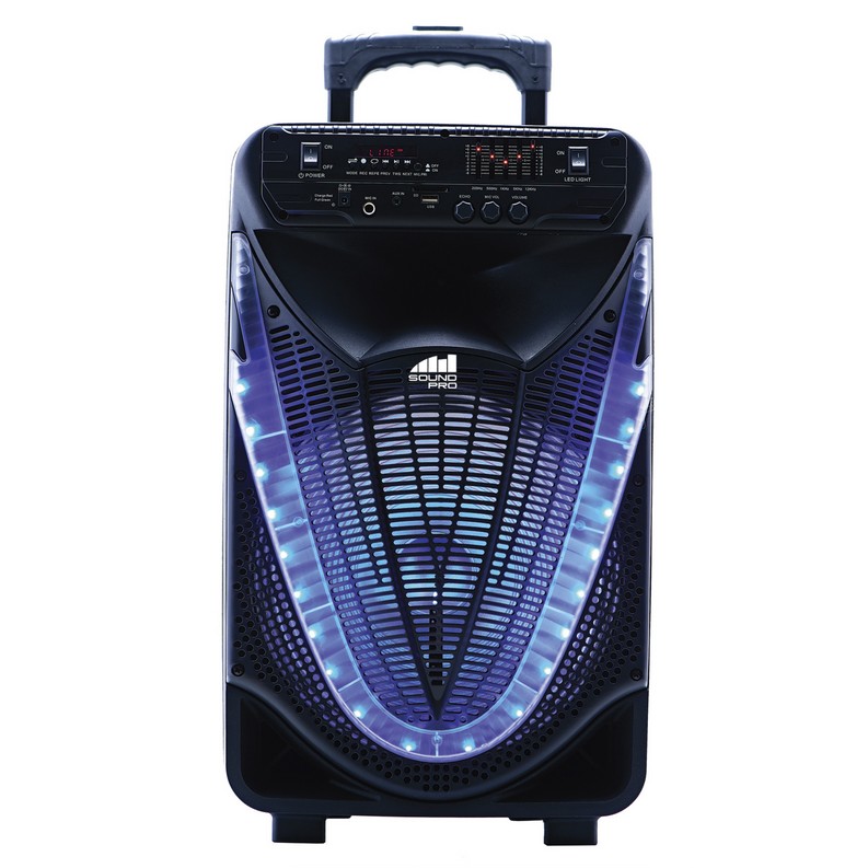 Portable Bluetooth Party Speaker with Disco Light 12"