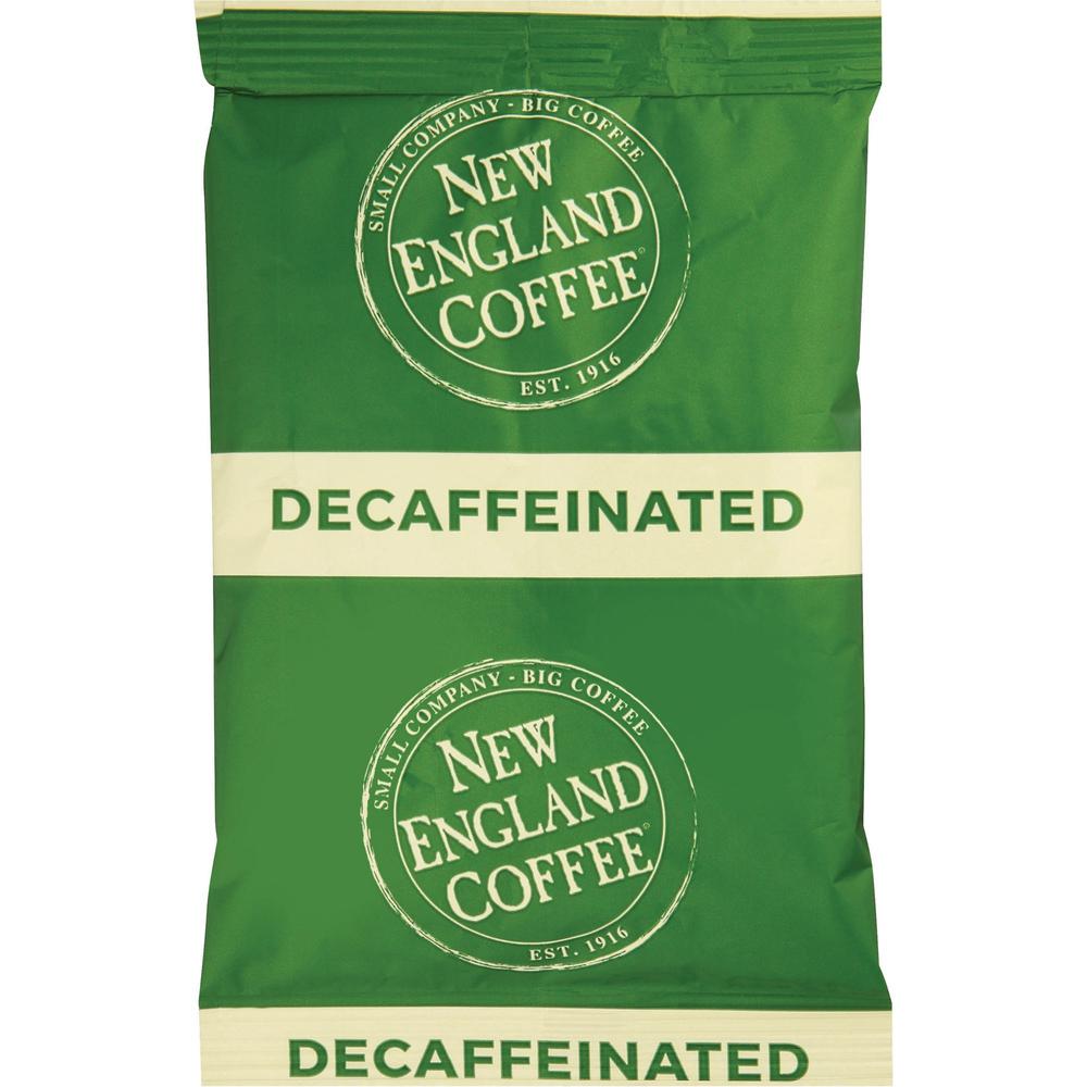 New England Coffee Portion Pack Decaf Breakfast Blend Coffee - Light/Medium - 2.5 oz Per Pack - 24 / Carton