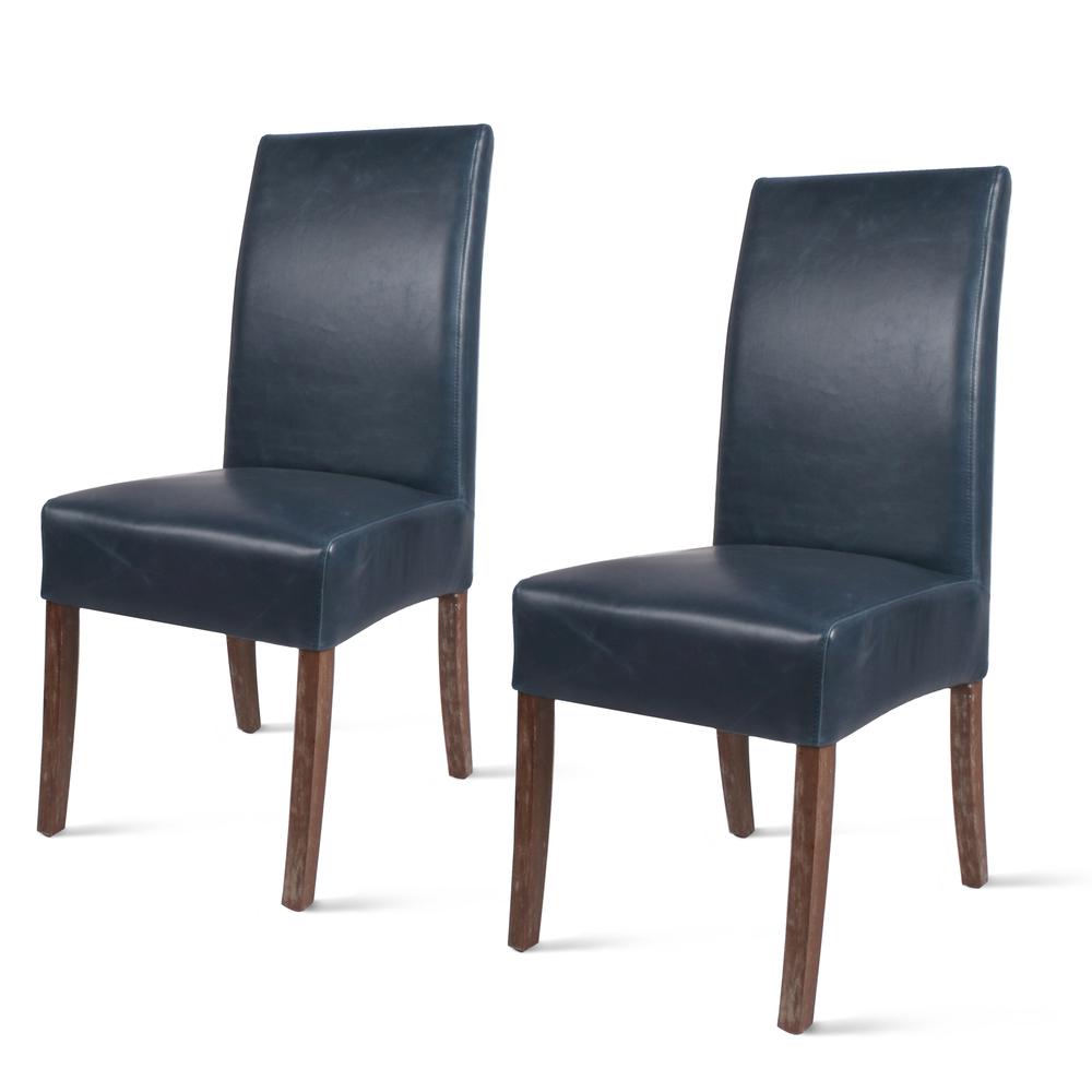 Valencia Bonded Leather Chair, (Set of 2)