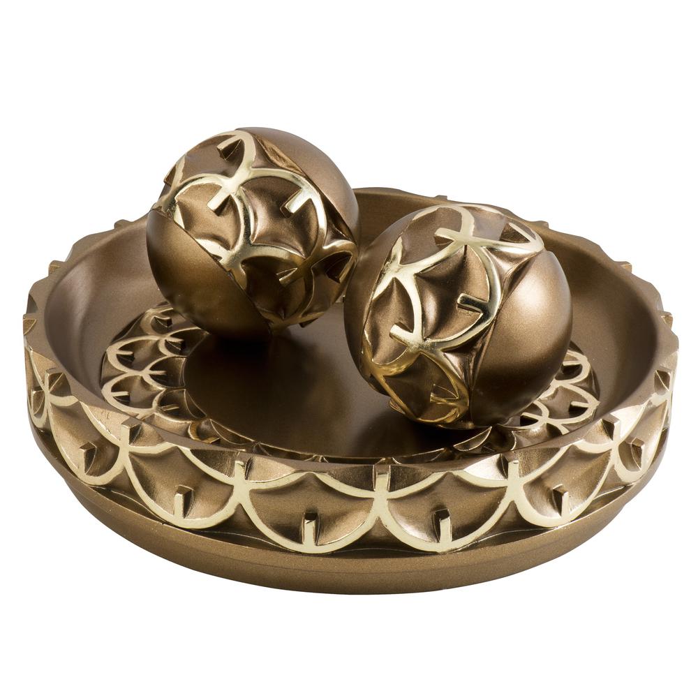 Mystic Owl Decorative Bowl With Spheres