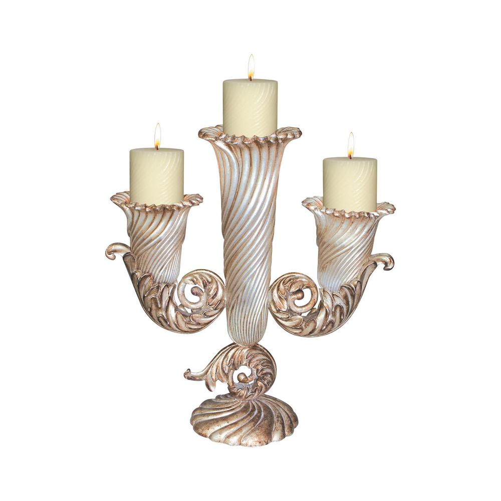 13.5"H Triple Candle Holder