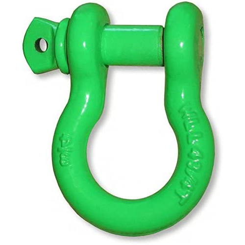 Powdercoated "GECKO GREEN" - 3/4 inch Jeep D-Shackle (SINGLE) (4X4 VEHICLE RECOVERY)