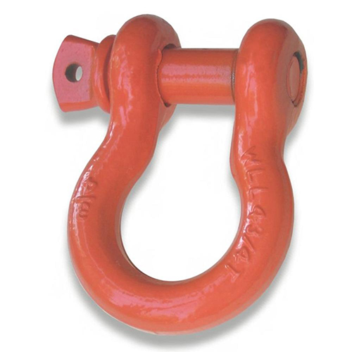 Powdercoated "SAFETY ORANGE" - 3/4 inch Jeep D-Shackle (SINGLE) (4X4 VEHICLE RECOVERY)