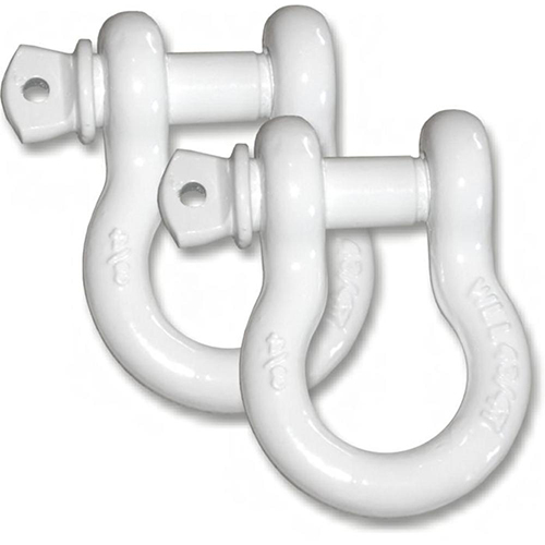3/4 inch Jeep D-Shackles - SUPER WHITE Powdercoated (PAIR) (4X4 RECOVERY)