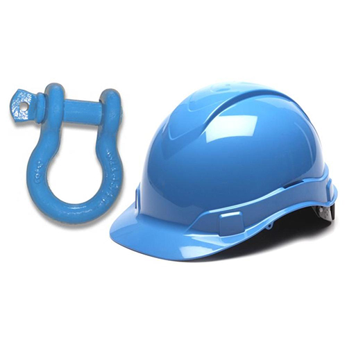 3/4 inch Jeep D-Shackle - HARD HAT SAFETY BLUE Powdercoated (SINGLE) (4X4 RECOVERY)