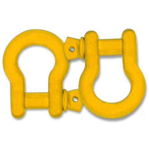 3/4 inch Jeep D-Shackles - OLD MAN EMU YELLOW Powdercoated (PAIR) (4X4 RECOVERY)
