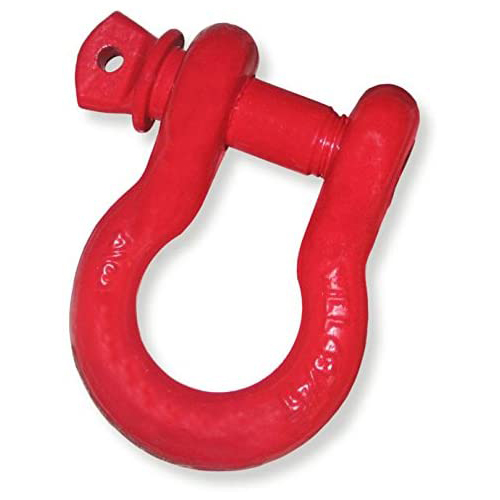 U.S. FLAG RED 3/4 inch Jeep D-Shackle - Powdercoated (SINGLE) (4X4 RECOVERY)