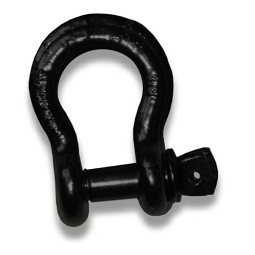 (It's Big!) 1 inch MEGA D-Shackle - BLACK Powdercoated (SINGLE) (4X4 RECOVERY)