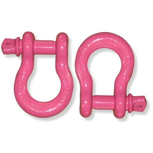 Powder-coated HOT PINK - 3/4 inch Jeep D-Shackles (PAIR)