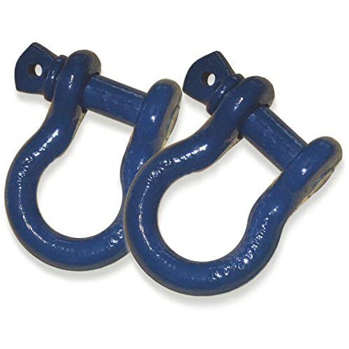 Powder-coated 3/4 inch Jeep D-Shackles - SAPPHIRE BLUE (PAIR)