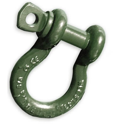 Powder-coated 7/8 inch X-Large D-Shackle - OD Military Green (SINGLE)