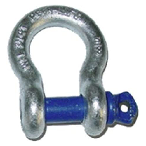 BLUEPIN 7/8 inch X-Large D-SHACKLE - GALVANIZED (SINGLE) (4X4 RECOVERY)