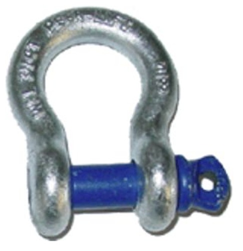 BLUEPIN 1 inch MEGA D-SHACKLES - GALVANIZED (PAIR) (4X4 RECOVERY)