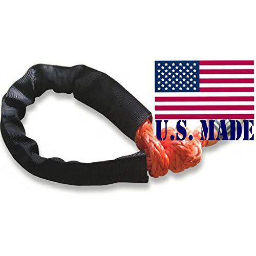 U.S. made Safe-T-Line XD Soft Shackles in "SAFETY ORANGE" (SINGLE) (4X4 VEHICLE RECOVERY)