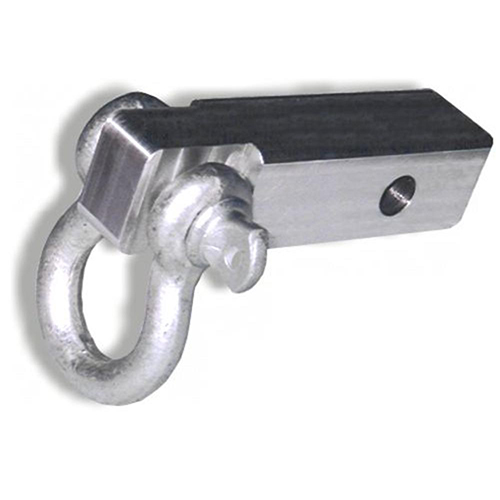 ALUMINUM HITCH BRACKET w/ GALVANIZED 3/4 inch D-shackle (OFF-ROAD RECOVERY)