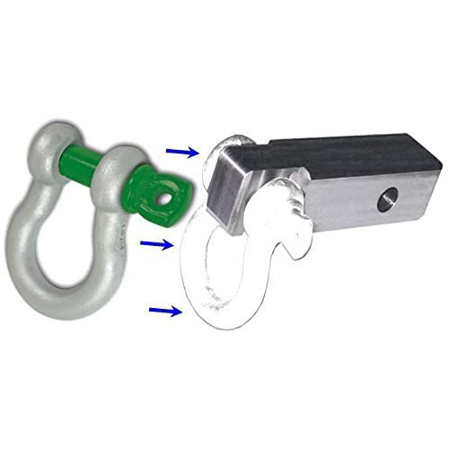 2 inch (Steel) Receiver Bracket w/ VanBeest "Green Pin" D-Shackle (OFF-ROAD RECOVERY)
