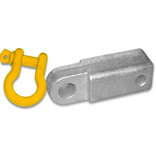 2 inch Steel Receiver Bracket w/ OLD MAN EMU YELLOW Powdercoated D-Shackle (OFF-ROAD RECOVERY)