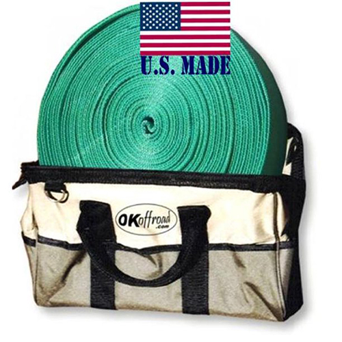 U.S. made HD SNATCH STRAP (3 inch X 30 ft) w/ HD Carry Bag (OFF-ROAD RECOVERY)
